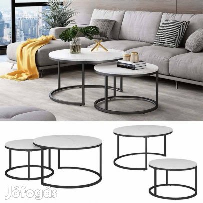 Új! Dupla dohányzó asztal fekete lábbal