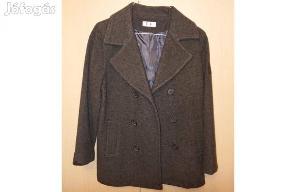 Új, F&F szürke szövet kabát - pontosan mérve