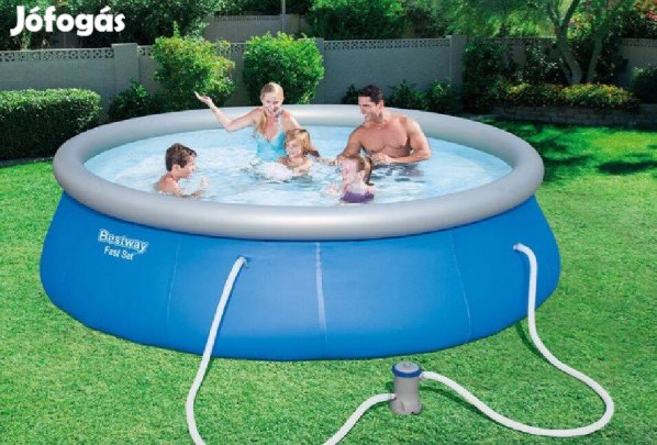 Új! Félár! Intex 488x107 cm-es medence + létra + szűrő +fólia+szkimmer