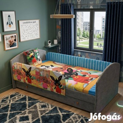 Új! Fiús,leesésgátlós gyerekágy!