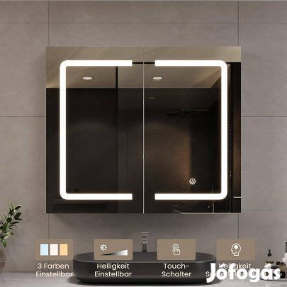 Új! Fürdőszobai ledes tükrös szekrény 70cm