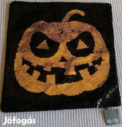 Új "Halloween" Flitteres Párnahuzat / Díszpárna Huzat / Dekor