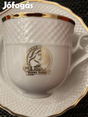 Új, Hollóházi porcelán kávés csésze és csésze alj szett!