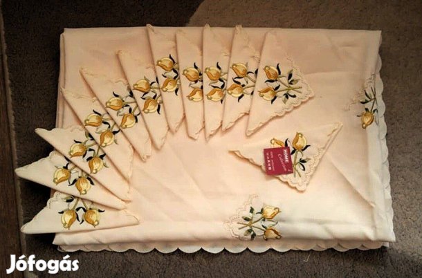 Új! Home Collection 12 szem. elegáns nagy terítő+ 12 db. szalvéta