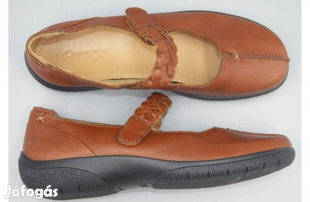 Új! Hotter kívül-belül bőr pántos cipő, 38,5 -ös
