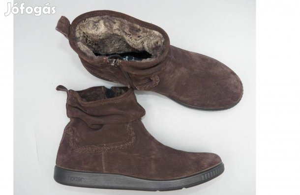 Új! Hotter puha, meleg velúrbőr bokacsizma, 42 -es