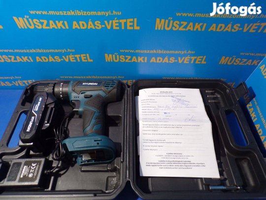 Új! Hyundai Hyd-20VM-Li Behajtó 2027-02-17-ig Gyári Gari