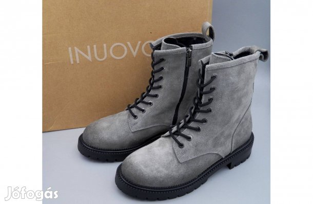 Új! Inuovo szürke velúrbőr bakancs, 37 -es