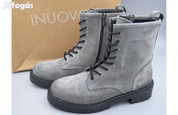 Új! Inuovo szürke velúrbőr bakancs, 38 -as