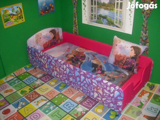 Új! Jégvarázs,lábakon álló leesésgátlós gyerekágy!