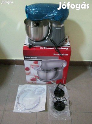 Új! Konyhai robotgép, dagasztó,1000W, szürke, Hausmeister HM-5601A, jó
