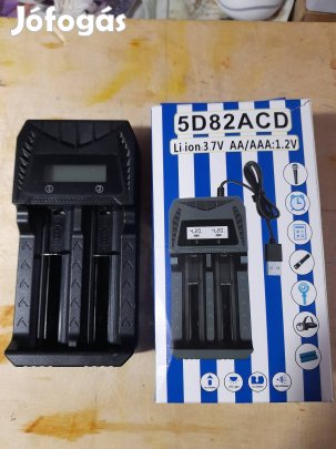 Új, LCD kijelzésű akkumulátor töltő.
