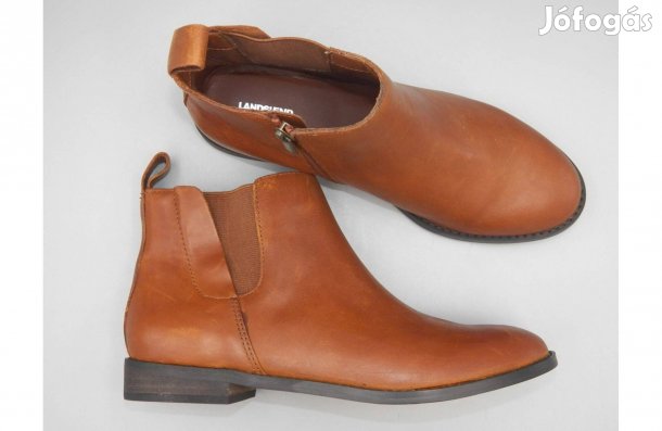 Új! Lands' END valódi bőr bokacsizma, 37,5 -ös