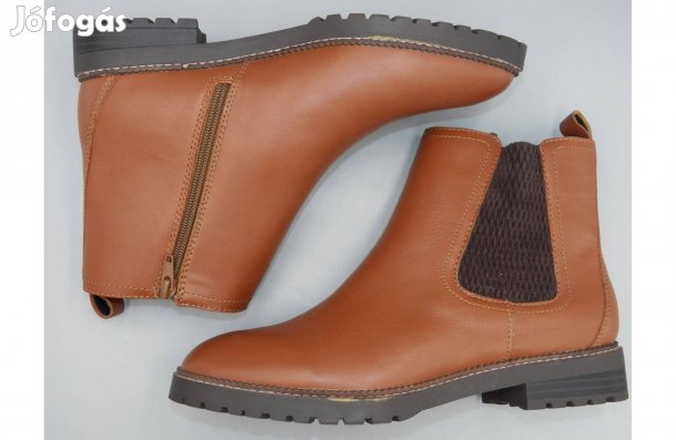 Új! Lands' END valódi bőr bokacsizma, 40,5 / 41 -es