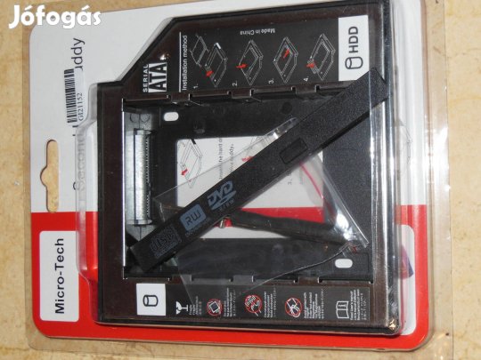 Új, Laptop beépítő keret, 12,7 mm