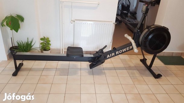 Új! Légellenállásos air rower láncos evezőpad, evezőgép okos funkciós!