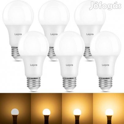 Új! Lepro E27 led melgfehér szabályozható 8,5W 6db