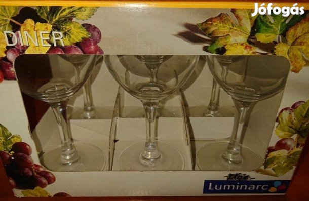 Új! Luminarc Signature 25 cl-es talpas pohár szett