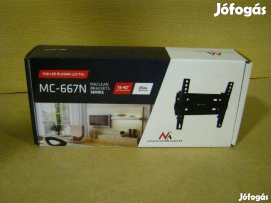 Új! Maclean MC-667N TV/Monitor tartó, dönthető, jótállással. lk