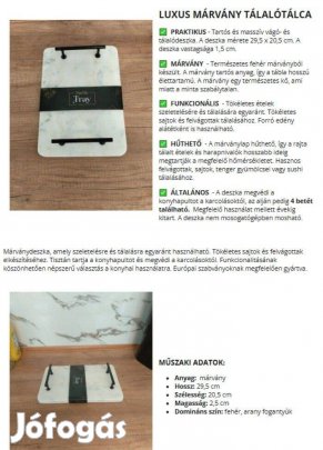 Új! Márvány tálalótábla