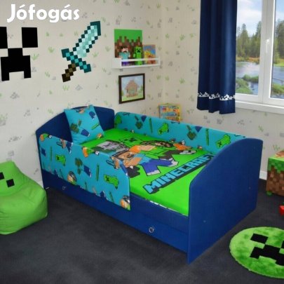Új! Minecraft, leesésgátlós gyerekágy