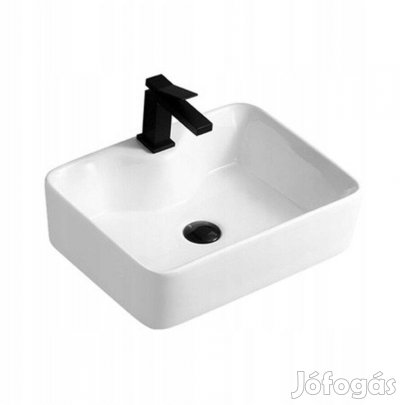 Új! Mosdókagyló fekete csapteleppel