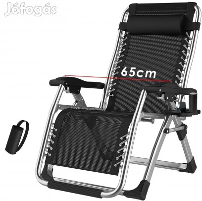 Új! Napozószék fejpárnával szürke