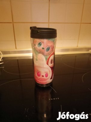 Új! Nescafé Balaton/Labubu duplafalú "Kaméleon" utazóbögre 0,5 l