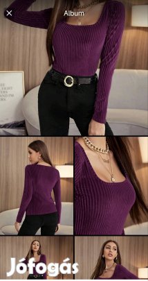Új! Női L-es csinos női hosszú ujjú felső. 