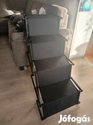 Új! Prémium, fémvázas kutyalépcső 78 cm magas Masszív és összecsukható
