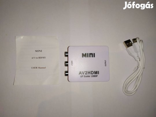 Új! RCA - HDMI ( AV - HDMI ) átalakító konverter adapter HD 1080p