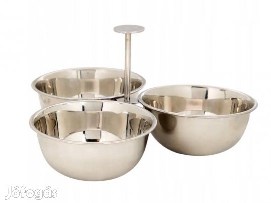 Új! Rozsdamentes acél snack tál