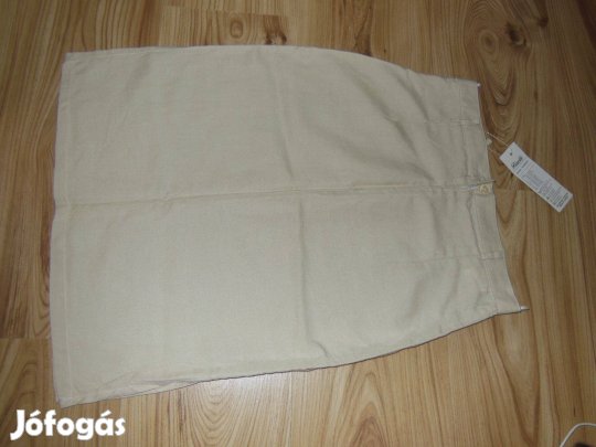 Új, S-es, drapp pamut szoknya