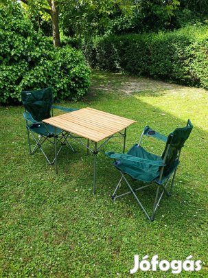 Új! Soha nem használt 2db kemping szék asztallal, szettben