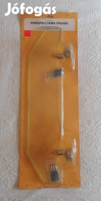 Új "Star" Fürdőszobai Krómozott Fali Üveg Piperepolc Készlet