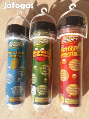 Új! Stem tudományos kísérlet csomag 3 db mágnes, elektromosság, krim