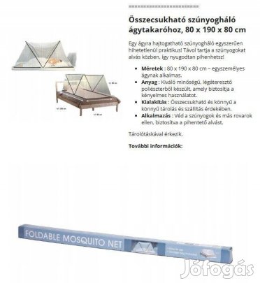 Új! Szúnyogháló ágyba