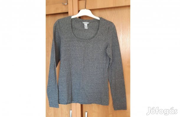 Új! Szürke, hosszú ujjú póló M-es méretben eladó