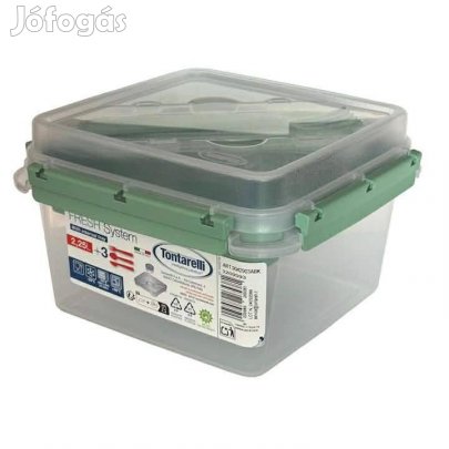 Új! Tontanelli 2,25l uzsonnás doboz készlet kék és zöld