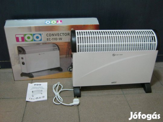 Új! Too EC-110 2000W konvektor, fehér, jótállással. fdg