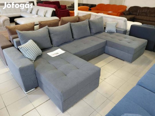 Új, U-alakú, ágyzható ágyneműtartós kanapé, ár alatt eladó