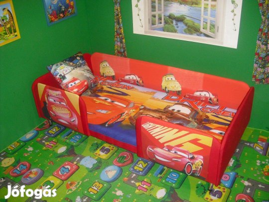 Új! Verdás,fémlábas leesésgátlós gyerekágy