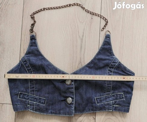 Új, XL-es láncos farmer mellény