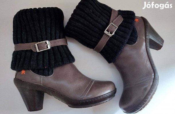 Új!! ART bőr, bélelt, designer csizma 38-38.5-es