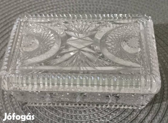 Új ! Kristály bon-bonier, ékszerdoboz 