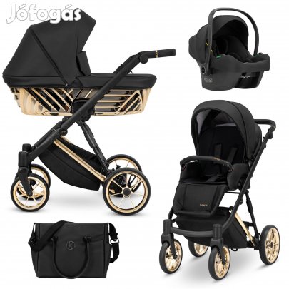 Új - Kunert Ivento Premium Glam 3in1 babakocsi - Black