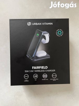 Új - Vezeték nélküli 3in1 töltő 15W - iphone és Android mobilokhoz