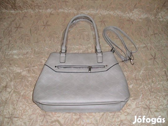 Új - Világosszürke női válltáska - kézitáska