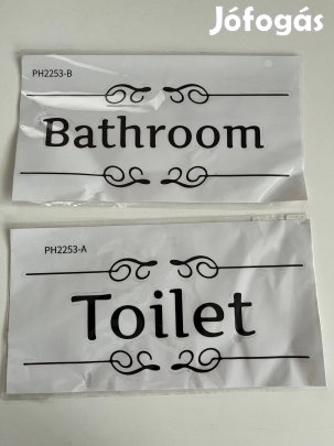 Új - WC, fürdőszoba matrica
