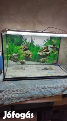 Új  akvárium ok  csúszó tetőüvegekkel garival 